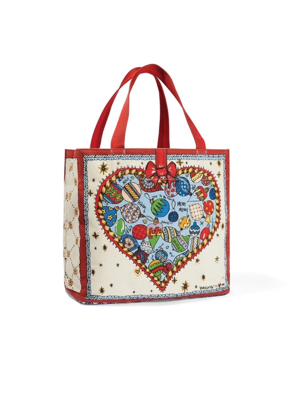 Brighton Celebrate Holiday Tote NWT Christmas Hearts